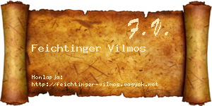 Feichtinger Vilmos névjegykártya